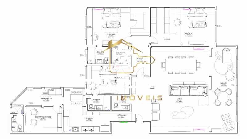 Apartamento à venda com 3 quartos, 225m² - Foto 23