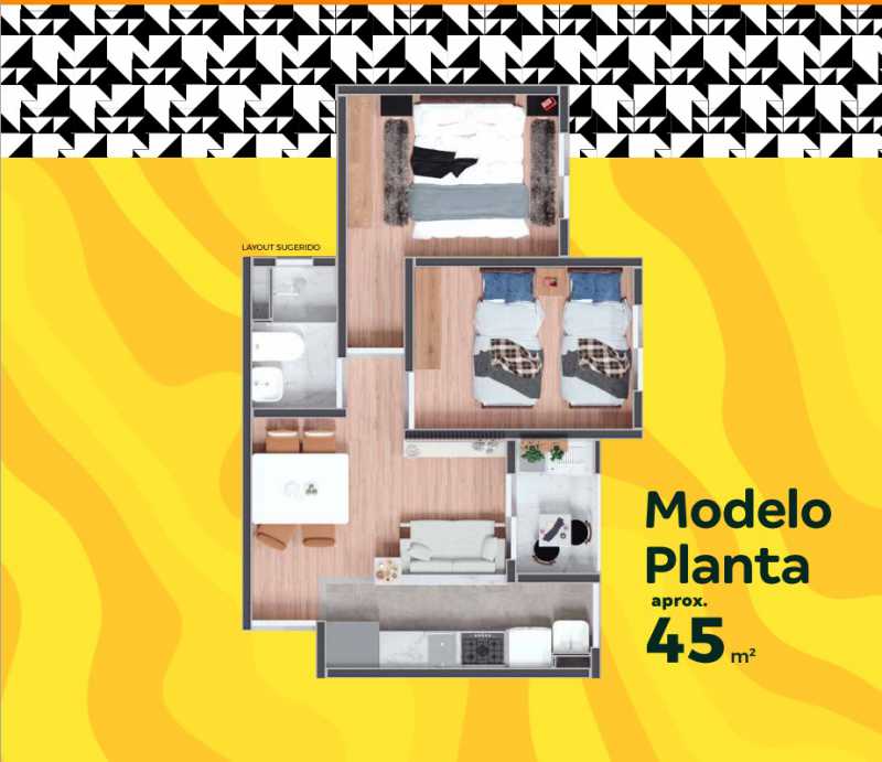 Apartamento à venda com 2 quartos, 45m² - Foto 6