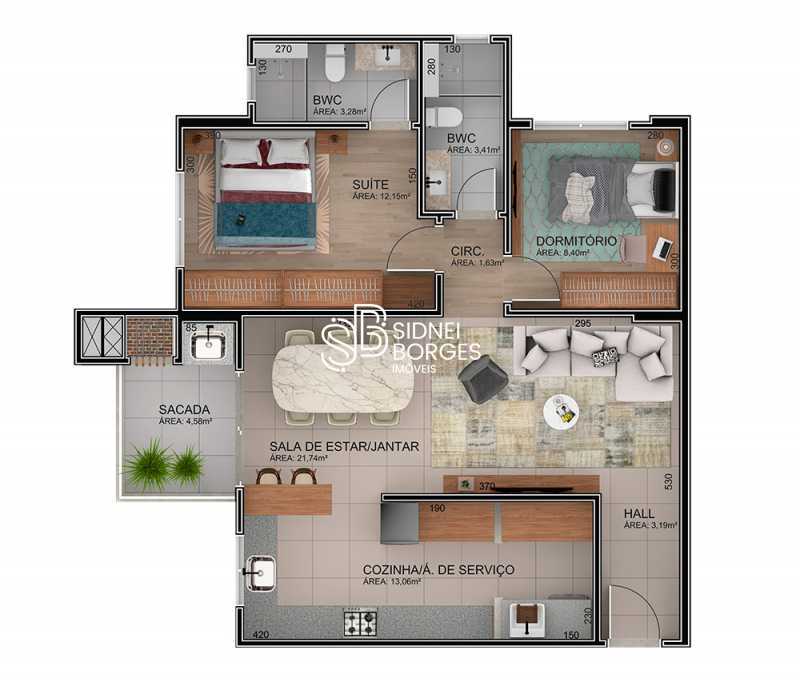 Apartamento à venda com 2 quartos, 82m² - Foto 19