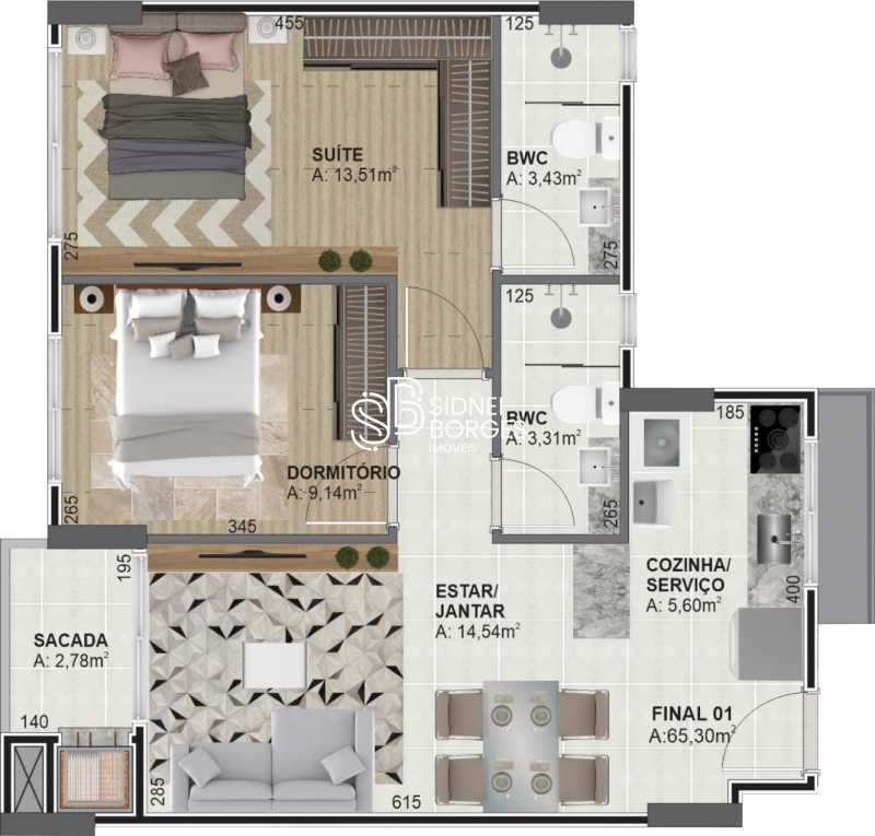 Apartamento à venda com 2 quartos, 60m² - Foto 14