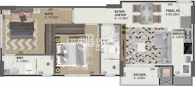 Apartamento à venda com 2 quartos, 60m² - Foto 15