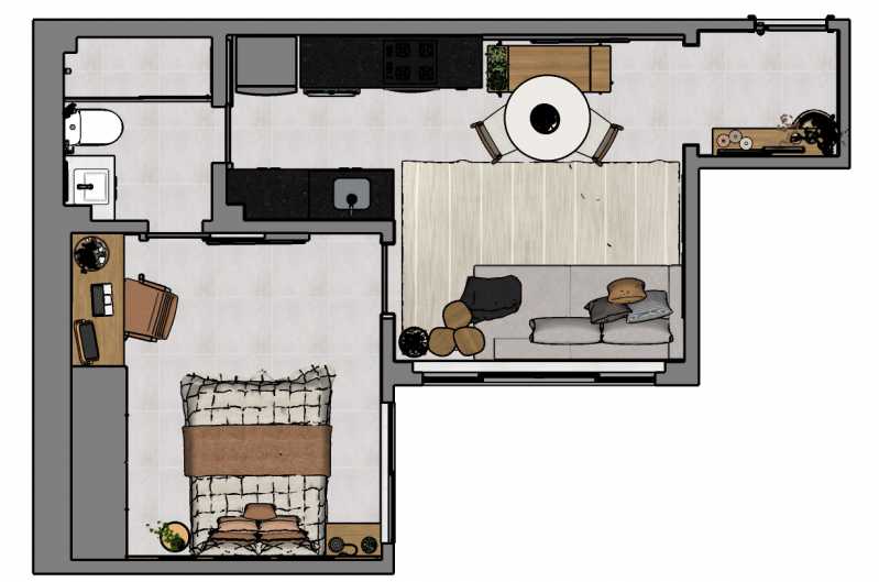 Apartamento à venda com 1 quarto, 41m² - Foto 21