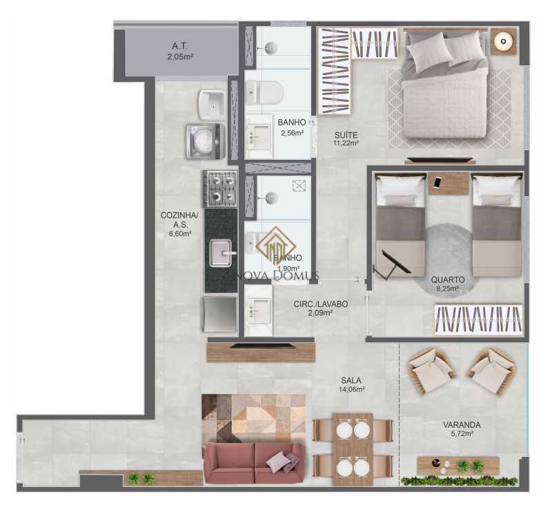 Apartamento à venda com 2 quartos, 63m² - Foto 19