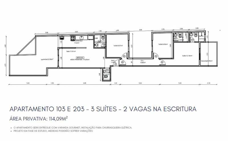Apartamento, 3 quartos, 114 m² - Foto 2