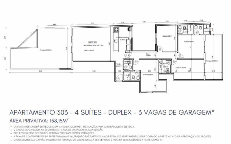 Cobertura, 4 quartos, 158 m² - Foto 13