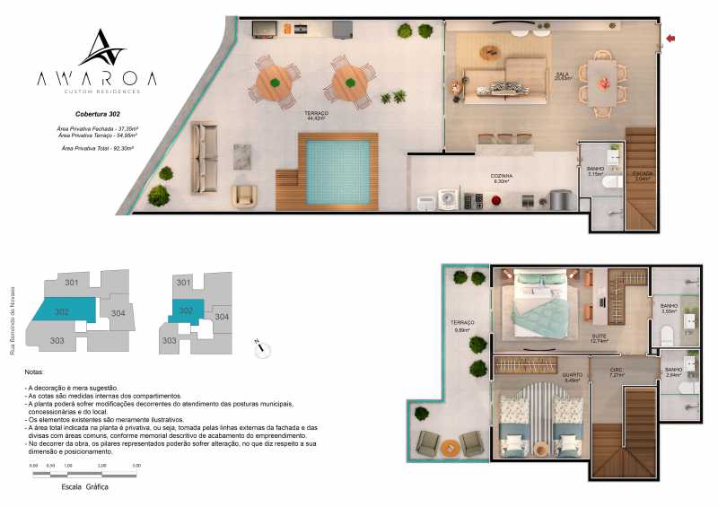 Cobertura, 2 quartos, 70 m² - Foto 14