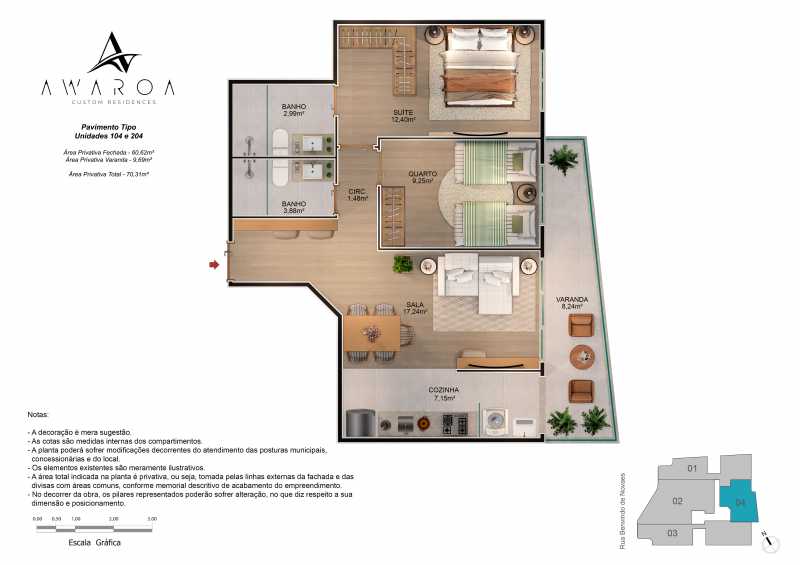 Cobertura, 2 quartos, 70 m² - Foto 20