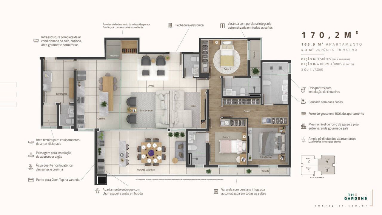 Apartamento à venda com 4 quartos, 166m² - Foto 9