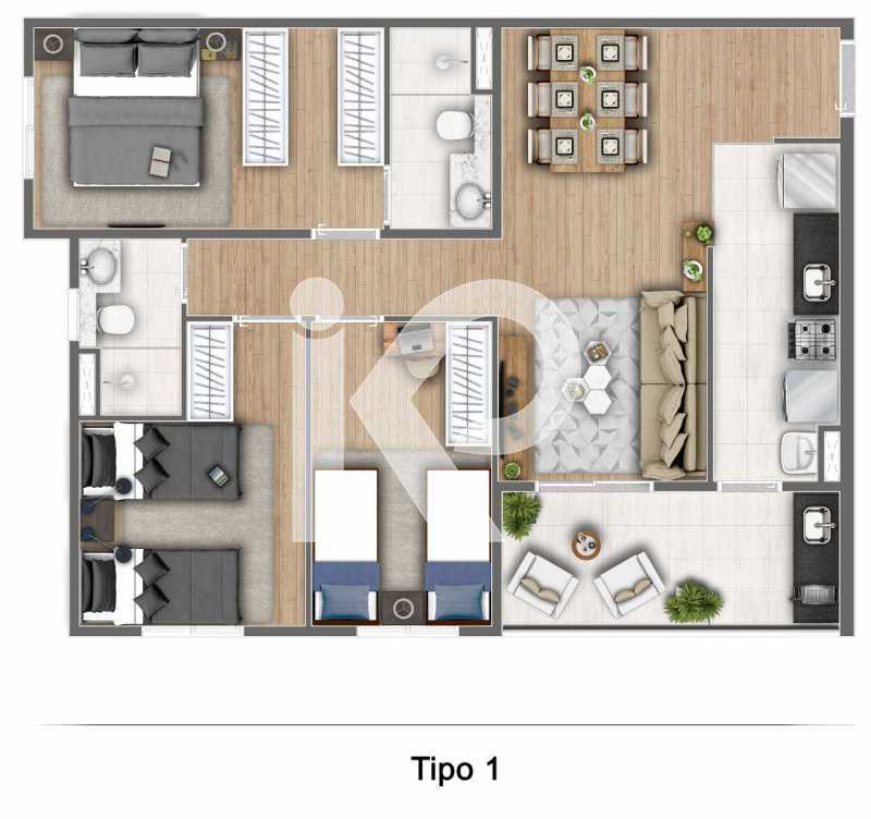 Apartamento à venda com 3 quartos - Foto 6