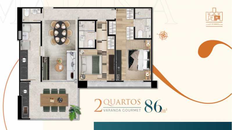 Apartamento à venda com 2 quartos, 86m² - Foto 4