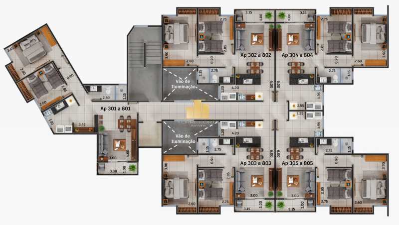 Apartamento à venda com 2 quartos, 52m² - Foto 6