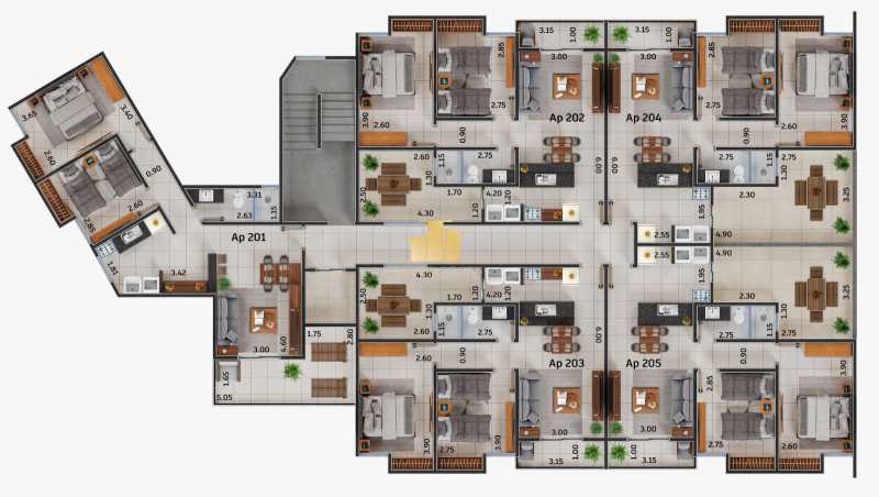Apartamento à venda com 2 quartos, 60m² - Foto 6