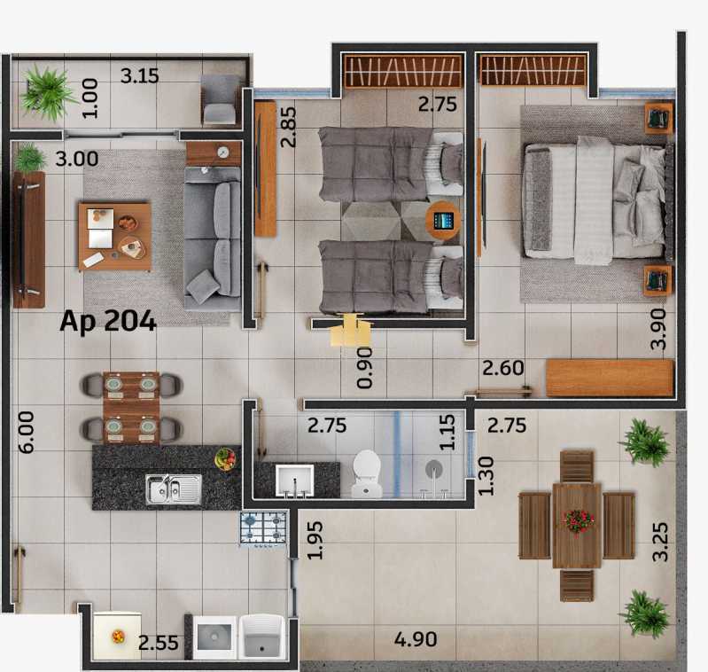 Apartamento à venda com 2 quartos, 60m² - Foto 7