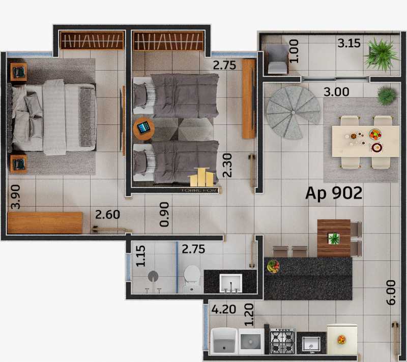 Cobertura, 2 quartos, 104 m² - Foto 7