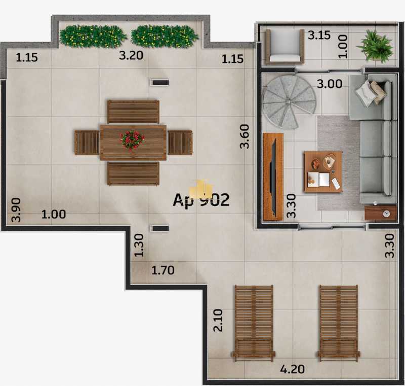 Cobertura, 2 quartos, 104 m² - Foto 9