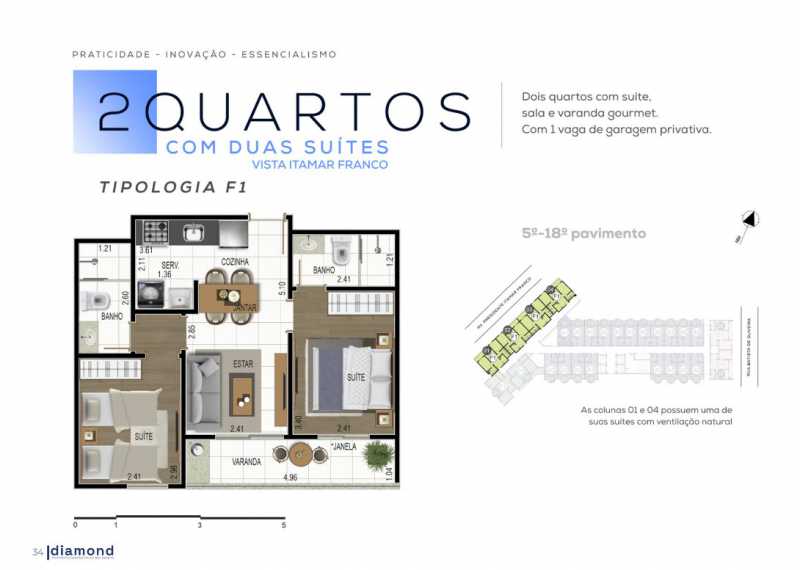 Apartamento à venda com 2 quartos, 49m² - Foto 7