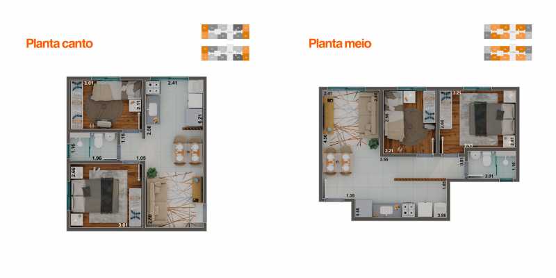 Apartamento à venda com 2 quartos, 41m² - Foto 9