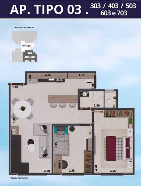 Apartamento à venda com 2 quartos, 45m² - Foto 1