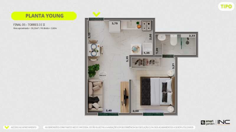 Apartamento à venda com 2 quartos, 32m² - Foto 13