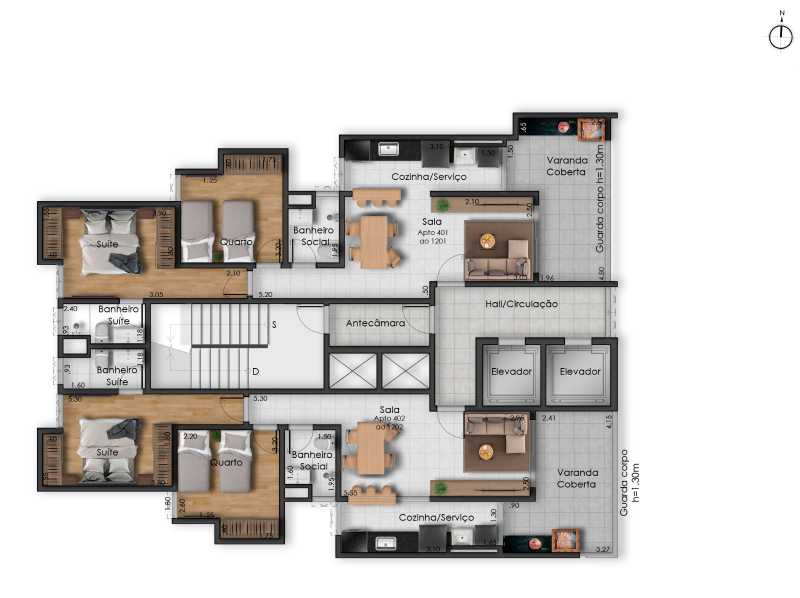 Apartamento à venda com 2 quartos, 70m² - Foto 5