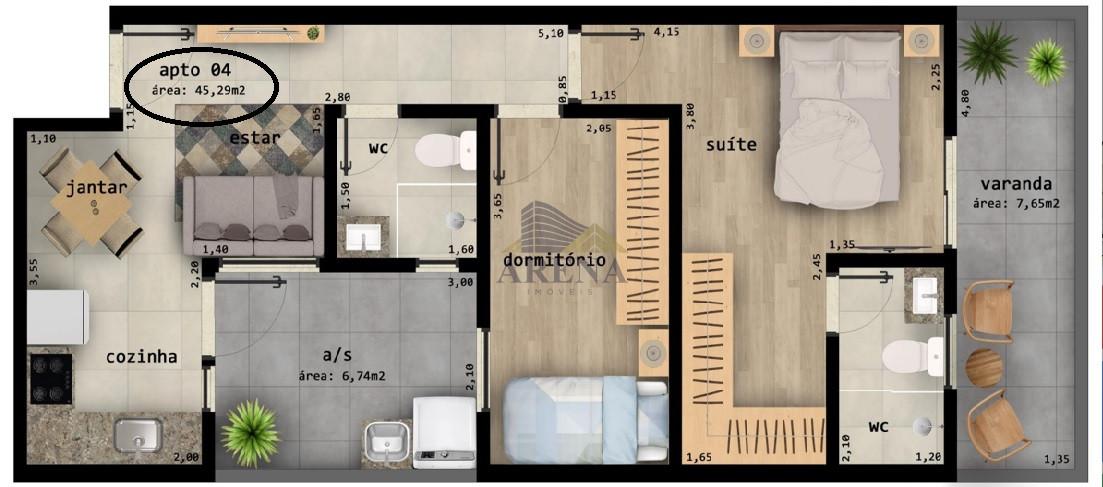 Apartamento, 2 quartos - Foto 1