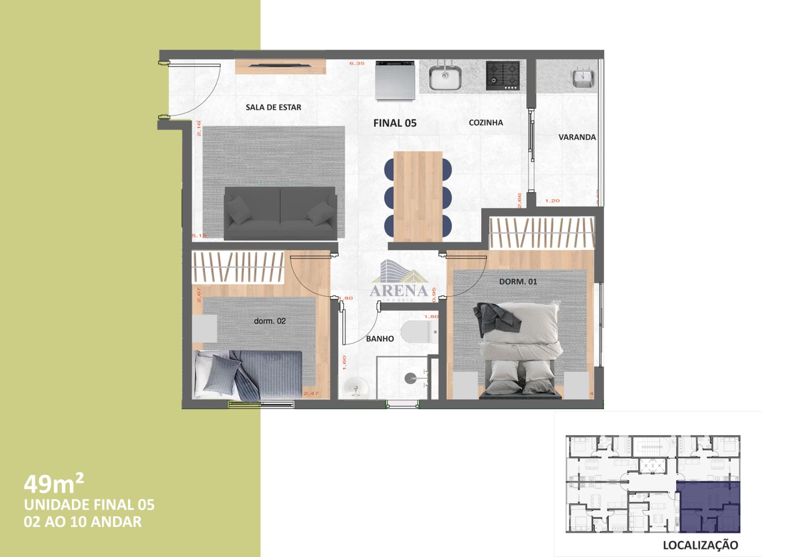 Apartamento à venda com 1 quarto - Foto 2