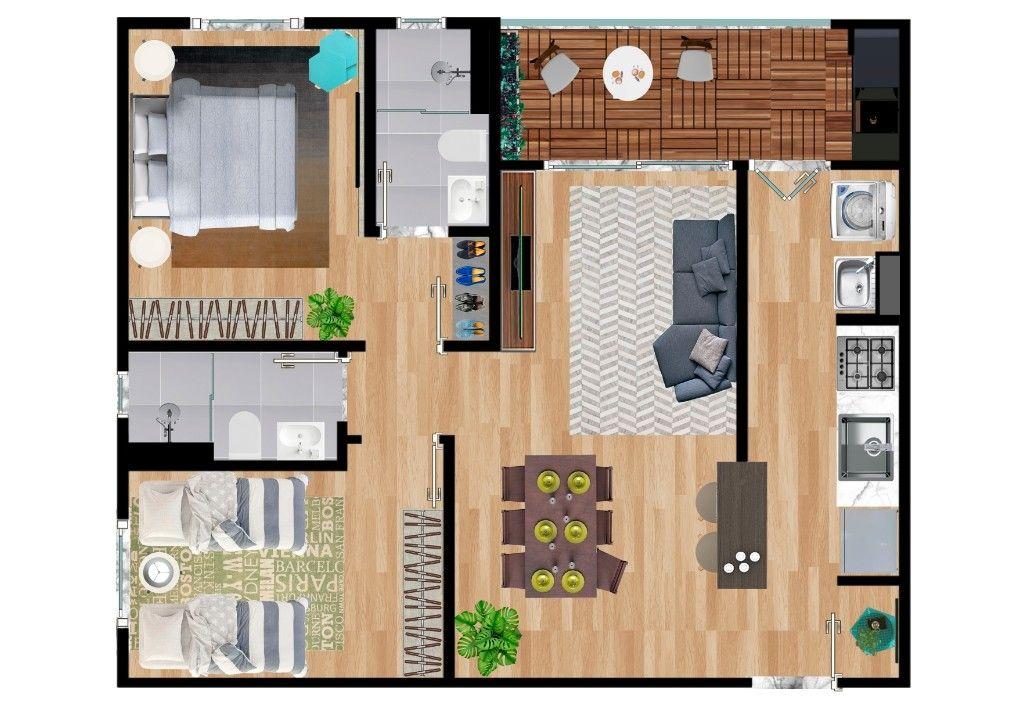 Apartamento, 2 quartos - Foto 4