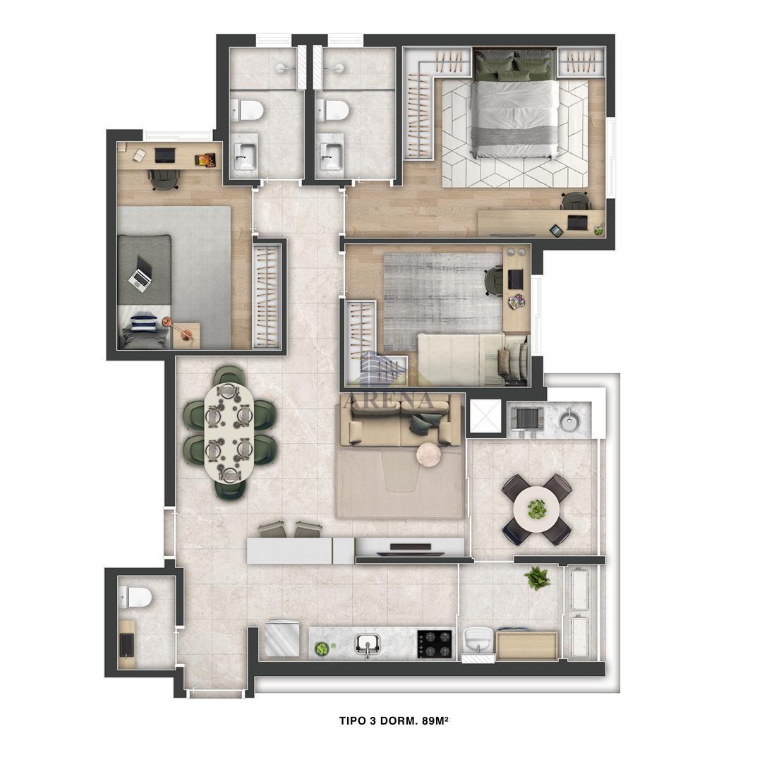 Apartamento, 3 quartos - Foto 2