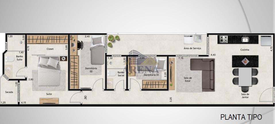 Apartamento, 3 quartos - Foto 2