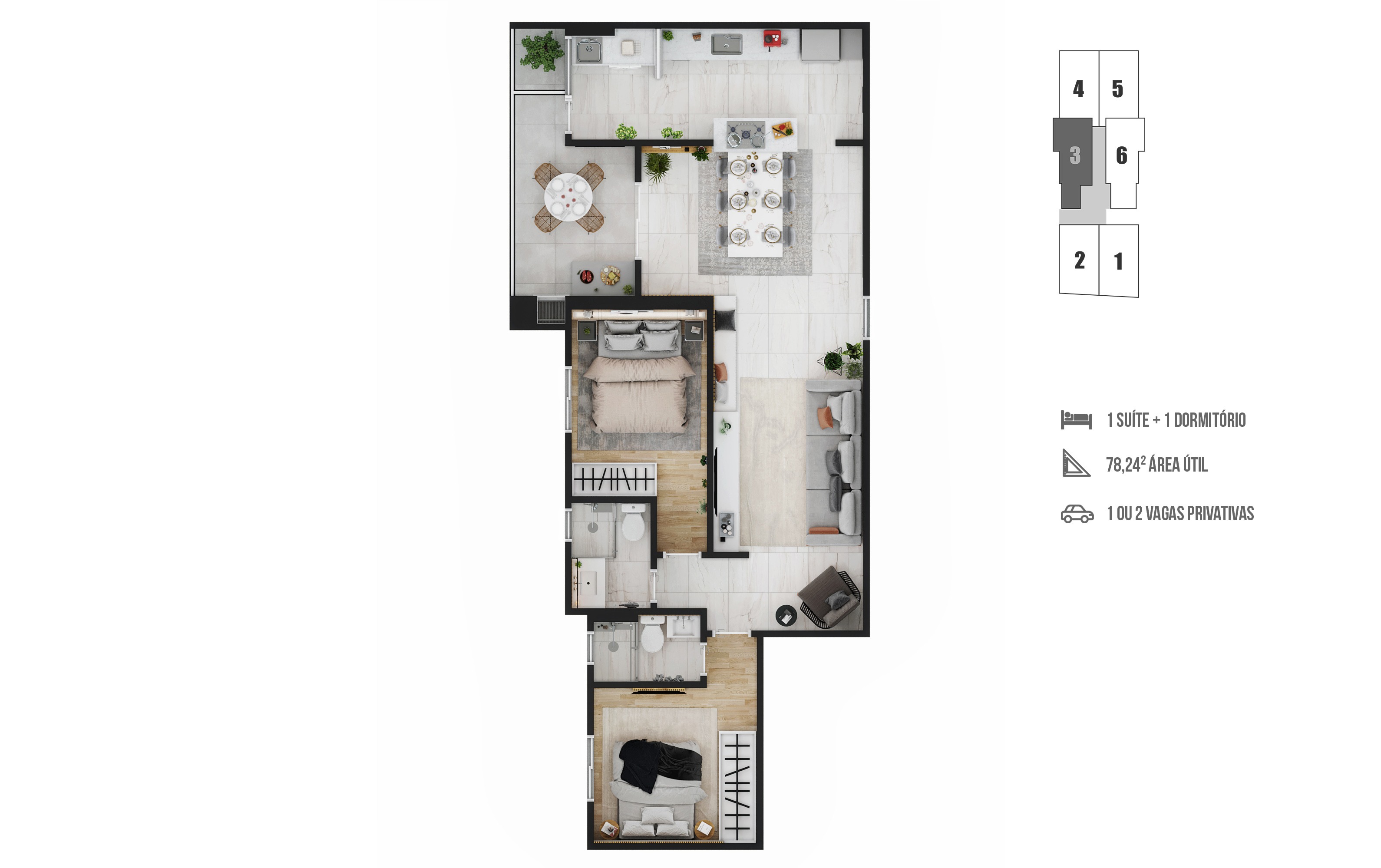 Apartamento, 2 quartos, 74 m² - Foto 4