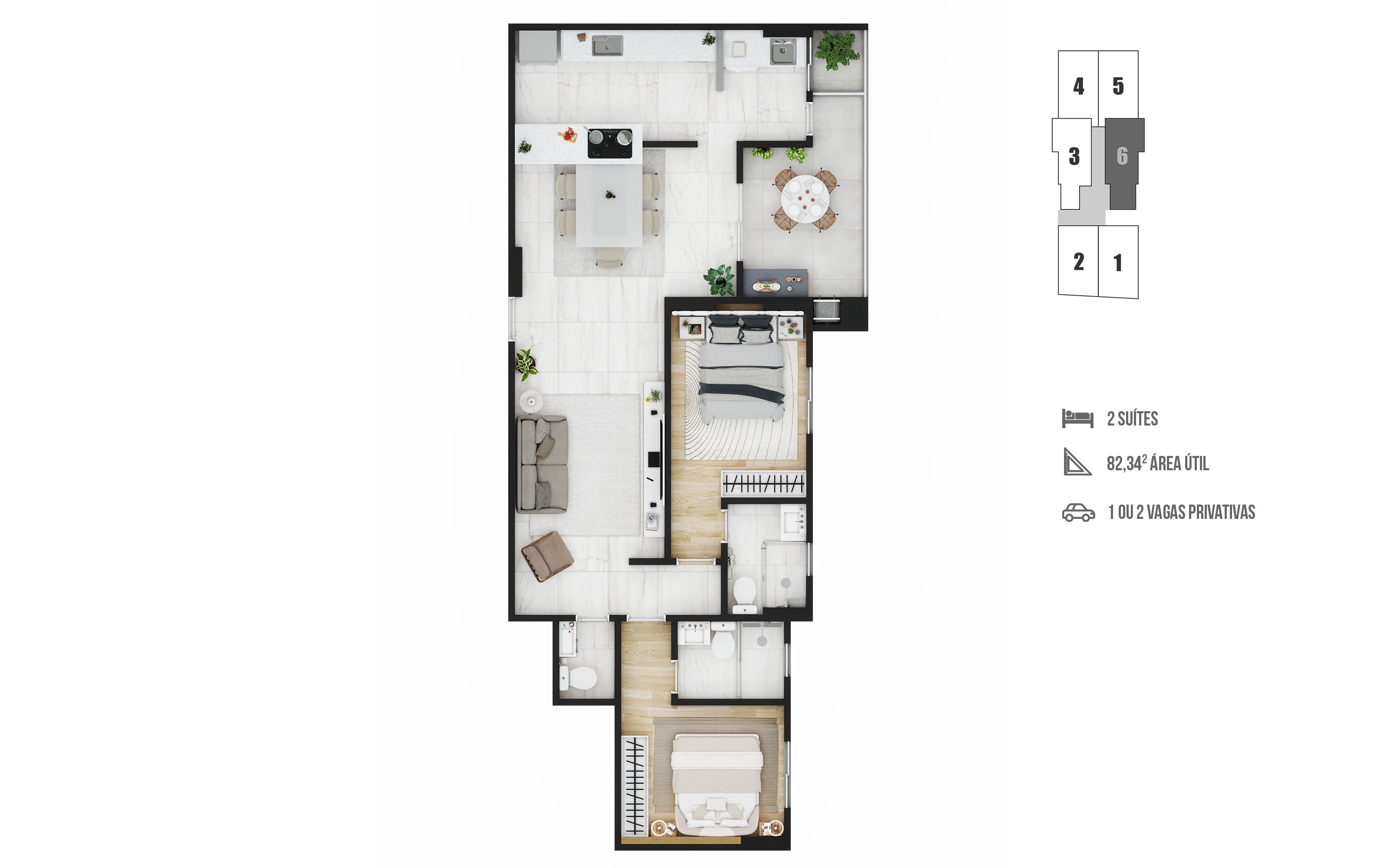 Apartamento, 2 quartos, 74 m² - Foto 7