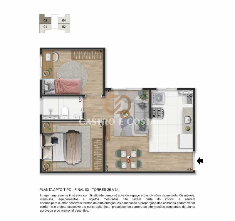 Apartamento, 2 quartos, 37 m² - Foto 17