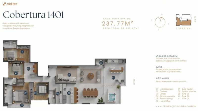 Cobertura, 4 quartos, 237 m² - Foto 24