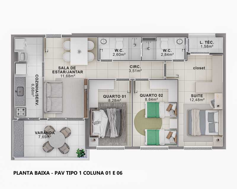 Apartamento, 3 quartos, 75 m² - Foto 19