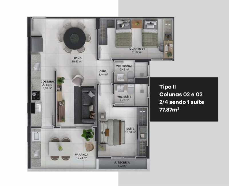Apartamento, 2 quartos, 77 m² - Foto 22