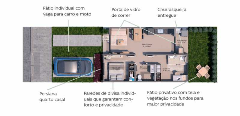Casa de Condomínio, 2 quartos - Foto 1