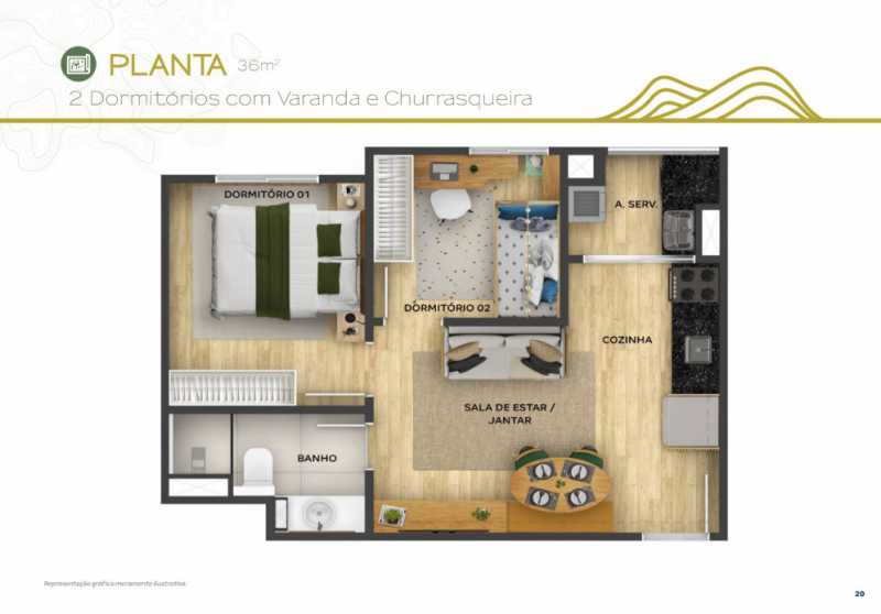Apartamento, 2 quartos, 36 m² - Foto 1
