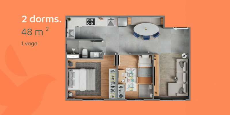 Apartamento, 2 quartos, 48 m² - Foto 1