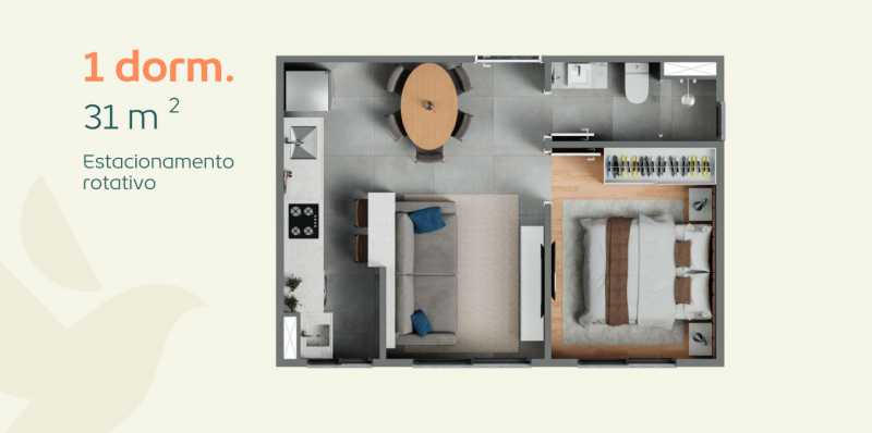 Apartamento, 1 quarto, 31 m² - Foto 1