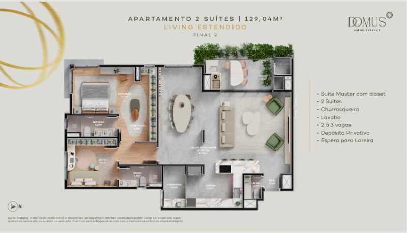Apartamento, 3 quartos, 129 m² - Foto 1