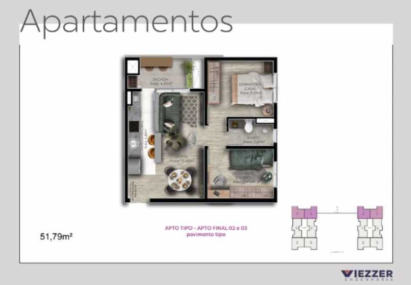 Apartamento, 2 quartos, 51 m² - Foto 1