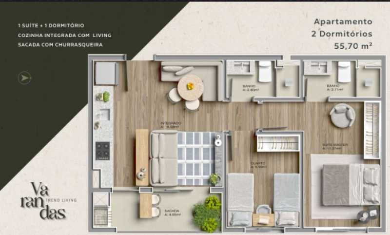 Apartamento, 2 quartos, 55 m² - Foto 1