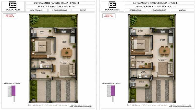 Casa, 2 quartos, 47 m² - Foto 1