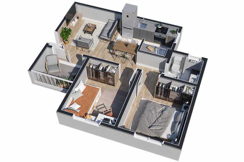 Apartamento, 2 quartos, 46 m² - Foto 1