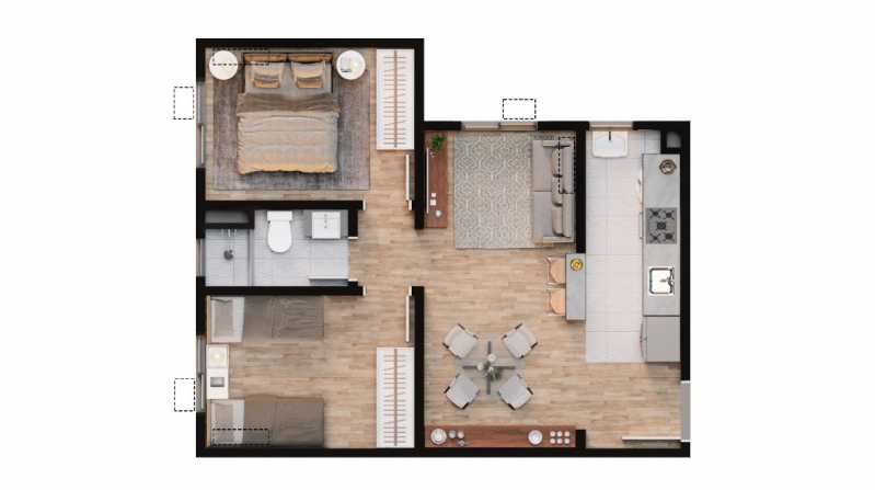 Apartamento, 2 quartos, 45 m² - Foto 1