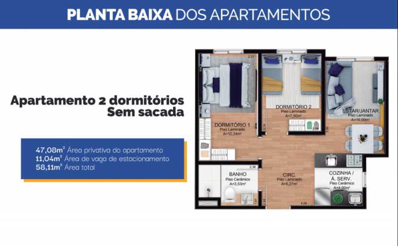 Apartamento, 2 quartos, 47 m² - Foto 1