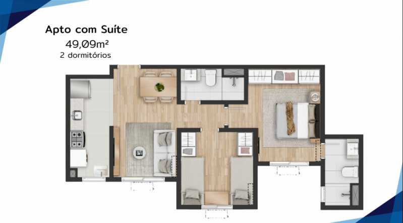 Apartamento, 2 quartos, 49 m² - Foto 1