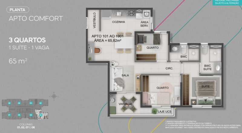 Apartamento, 3 quartos, 65 m² - Foto 14