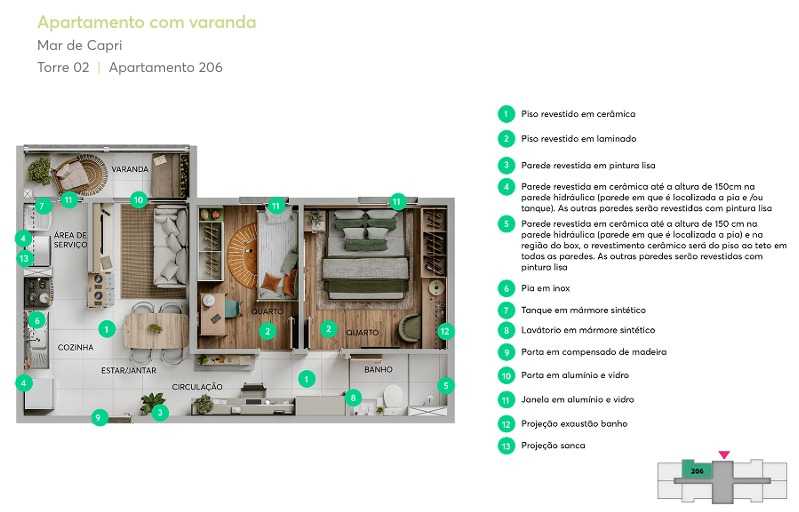 Apartamento, 2 quartos, 44 m² - Foto 20