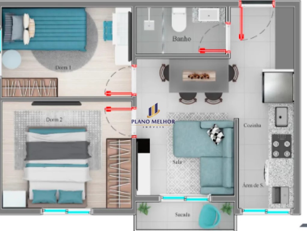 Apartamento, 2 quartos, 37 m² - Foto 19